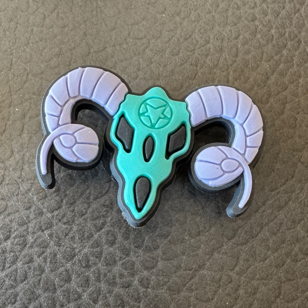 Pastel Ram Skull Shoe Charm 5/$20